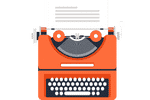 איור של מכונת כתיבה