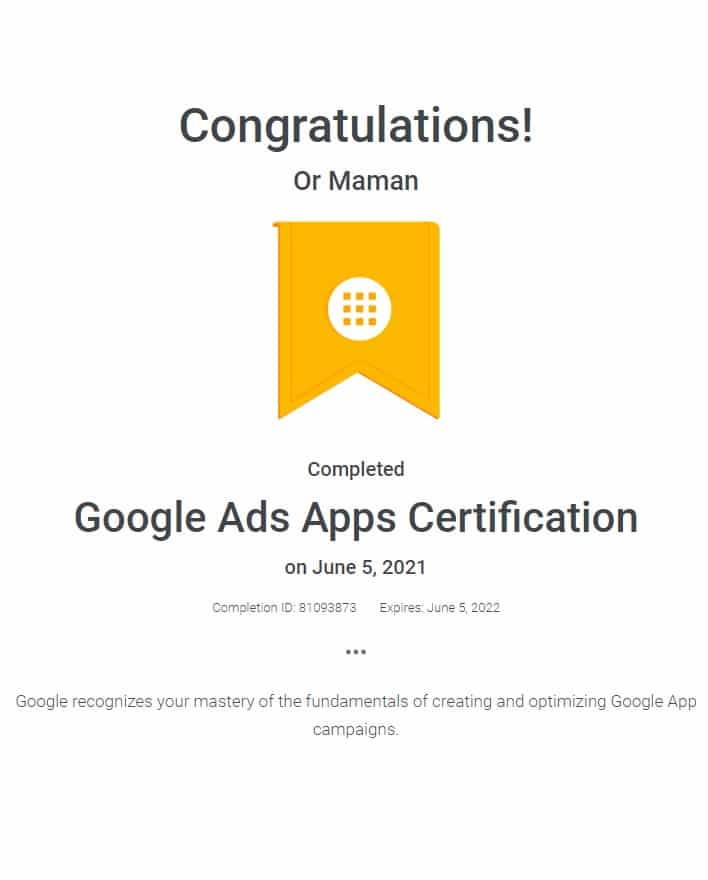 הסמכת פרסום בגוגל אפליקציות- Google Ads Apps Certification